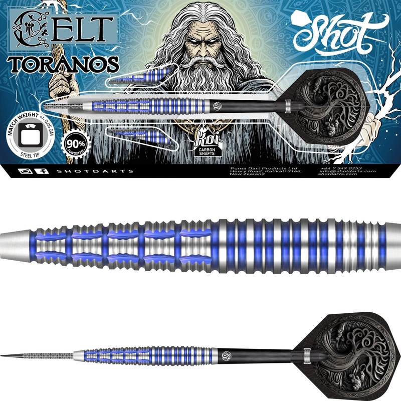 Shot – Celt Toranos Darts – Steel Tip – 90% Tungsten – 23g 24g 26g 23 grams