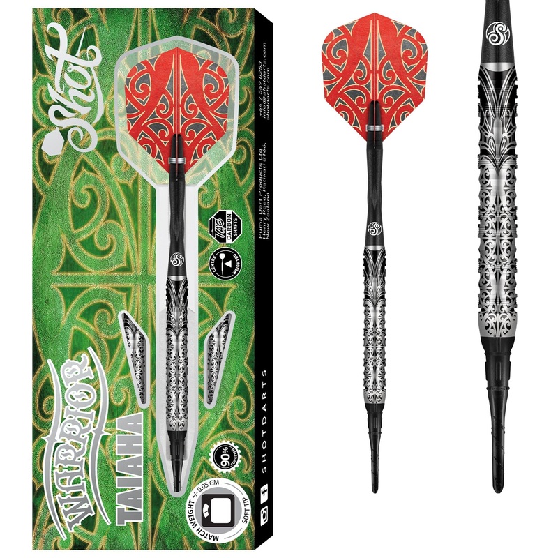 Shot Warrior Darts – Soft Tip – 90% Tungsten – Taiaha 18g