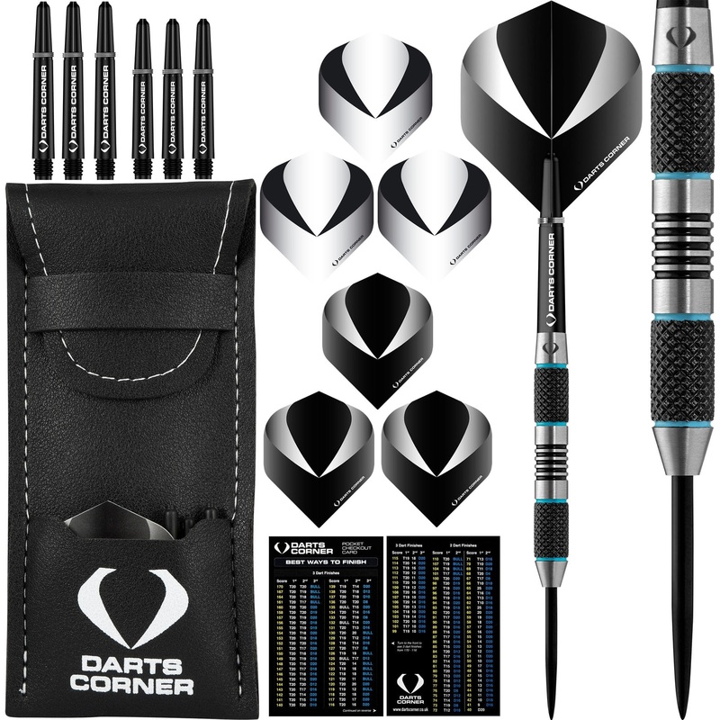 *Darts Corner Marine Darts – Steel Tip – M1 – Aqua Black 22g