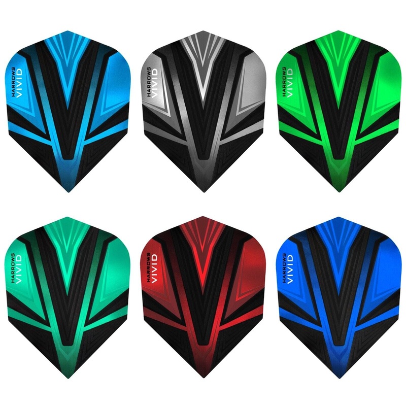 *Harrows Vivid Dart Flights – 100 Micron – Std – Aqua Aqua Blue