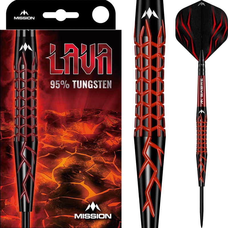 Mission – Lava Darts – Steel Tip – 95% Tungsten – 22g 24g 22 grams