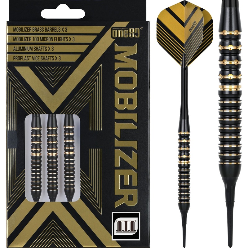 One80 Mobilizer Darts – Soft Tip – Brass – M03 – 18g