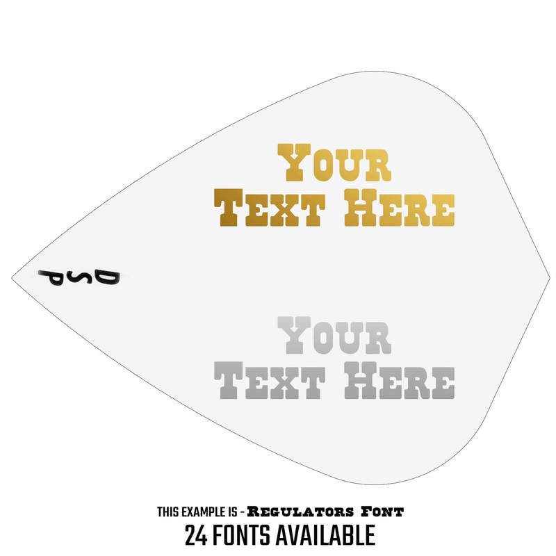 Personalised Flights – Hot Foil – 5 Sets – Poly Plain – Kite – White Default Title