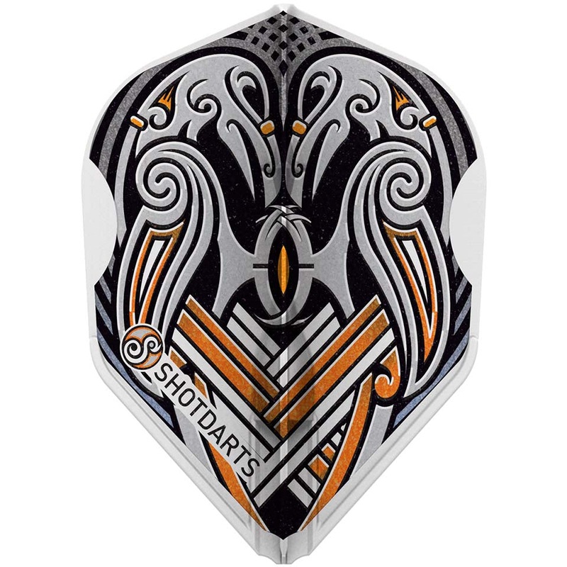 Shot L-Style EZ Viking RavenDart Flights – L3 / Shape Black