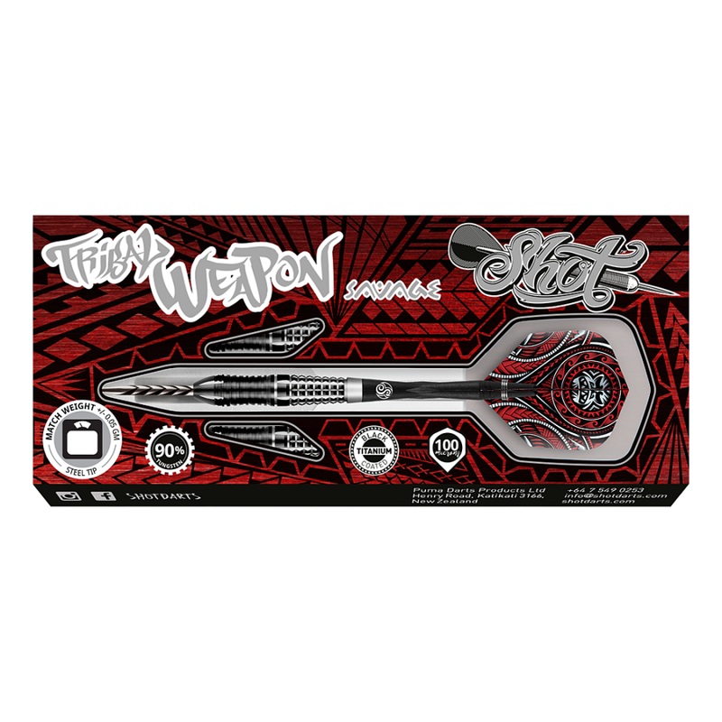 Shot Tribal Weapon Savage Steel Tip Darts 22 grams