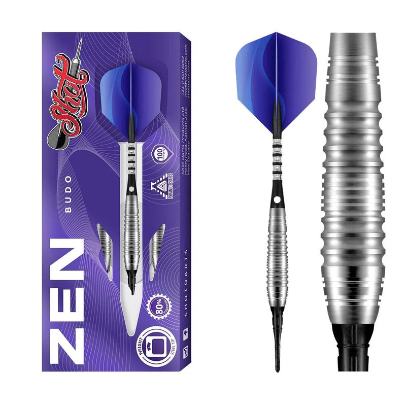 Shot Zen Series Budo 80% Tungsten Soft Tip Darts 18 GRAM