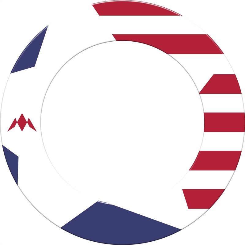 USA Dartboard Surround – S2 – Blue – Stars and Stripes – Star