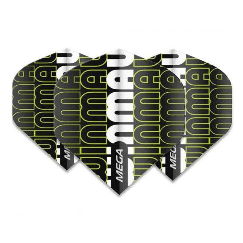 Winmau Mega Extra Thick Standard Black & Green Flights