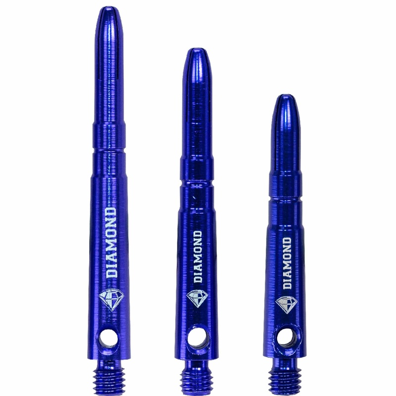 Cuesoul – Aluminium Dart Shafts – Diamond – Value Pack – 4 sets – Blue Medium