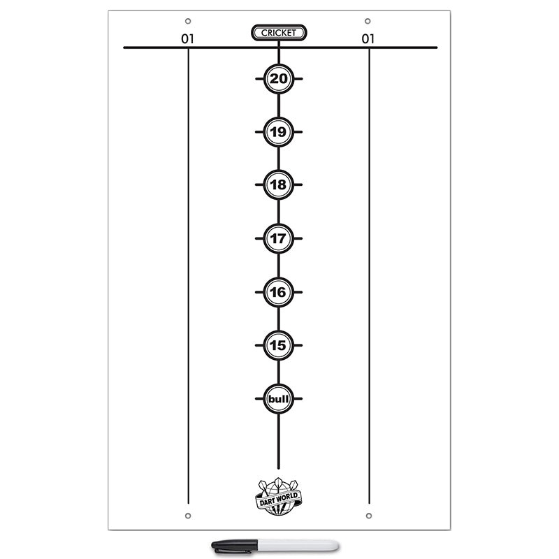 Dart World Dry Erase Scoreboard – Large