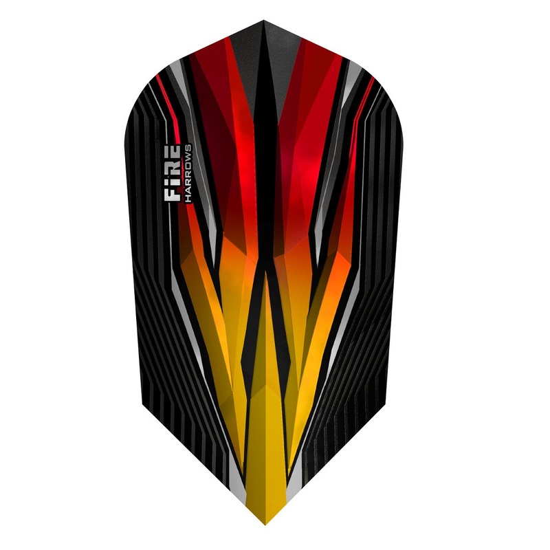 Harrows Fire Two Tone Flame Slim Dart Flights Red