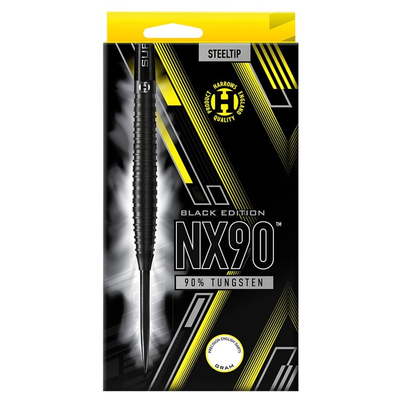 Harrows NX90 Black Edition Steel Tip Darts 21 grams