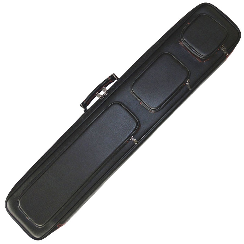 J&J 4B/8S Leatherette Cue Case – Black