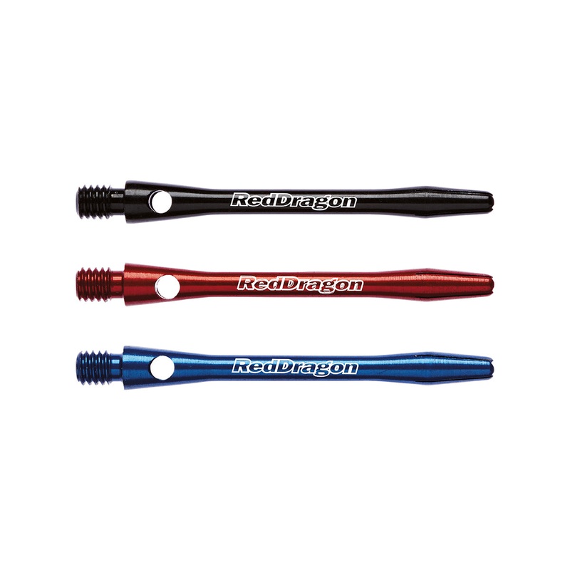 Laser Etched Aluminium Dart Stems by Red Dragon Medium Black