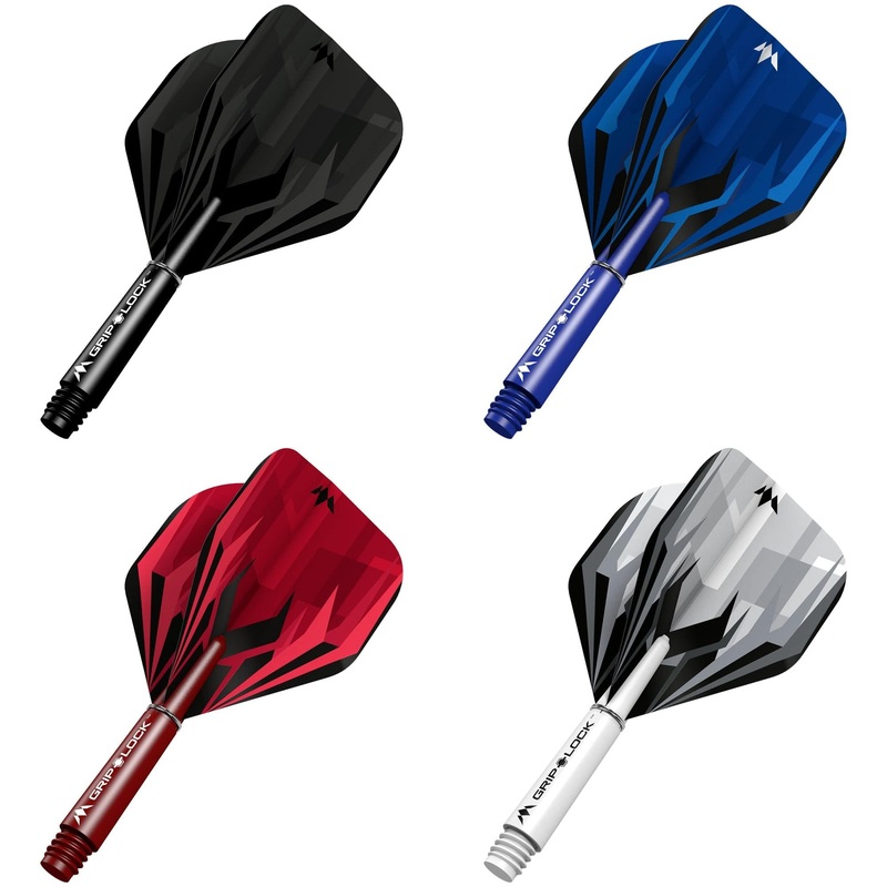 Mission Atmosphere Dart Flights Combo With Griplock Shafts Black Short