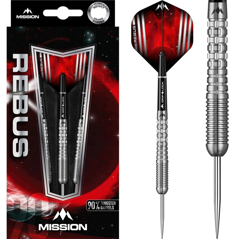 Mission Rebus Darts – Steel Tip – M2- Front Ring Grip 23g