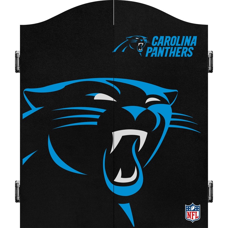NFL – Dartboard Cabinet – Official Licensed – Carolina Panthers