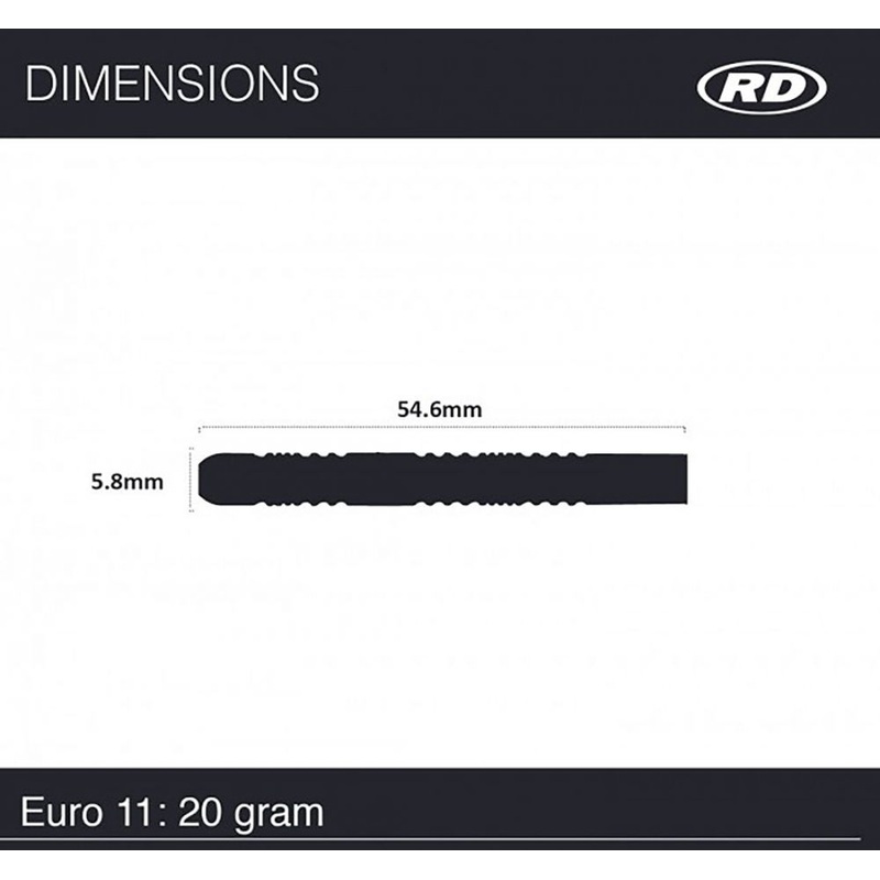 Red Dragon Peter Wright Euro 11 Steel Tip Darts 20 grams