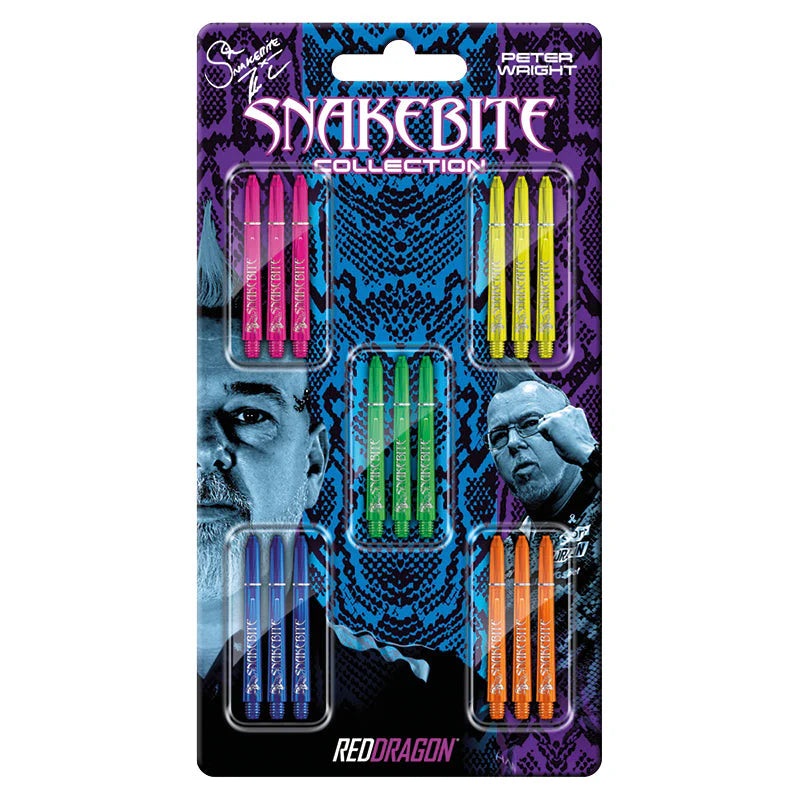 Red Dragon Peter Wright Snakebite Signature Shaft Collection Card Polycarbonate Medium (48mm in length excluding thread) Variety
