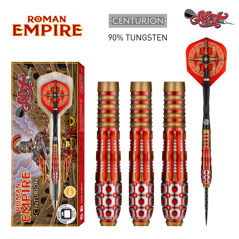 Roman Empire Centurion 90% Tungsten Steel Tip Darts by Shot 22 Gram