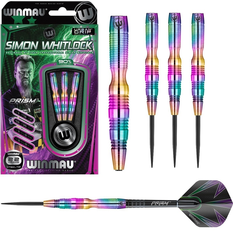 Simon Whitlock Urban Grip 90% Tungsten Steel Tip Darts by Winmau 22 Gram