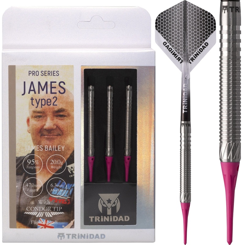 Trinidad Pro – Soft Tip Darts – James Bailey – Type2 20g