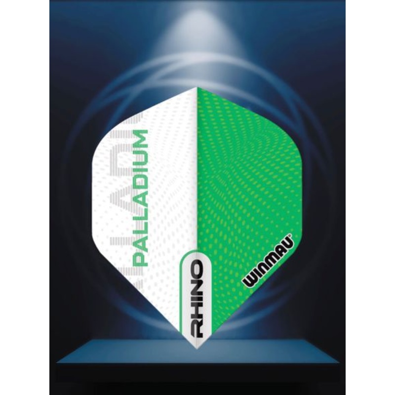 Winmau Rhino Palladium Green & White Extra Thick Standard Standard 100 Micron Poly metronic extra thick