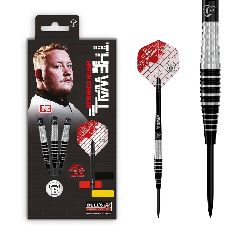 BULL’S Martin Schindler Darts – Steel Tip – 90% Tungsten – G3 21g