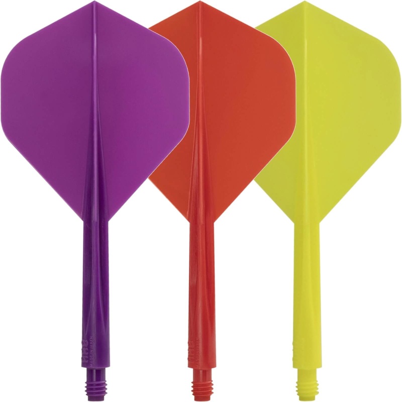 Condor – Axe Standard Solid Colour – Big Wing Dart Flights – Integrated Flight & Shaft System Short (21.5mm) Purple