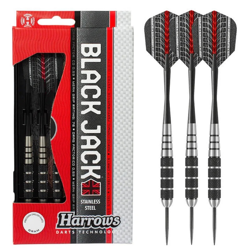 Harrows Black Jack Stainless Steel Tip Darts 18 GRAM