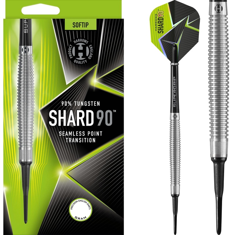 Harrows Shard Darts – Soft Tip – 90% – Ringed 18g