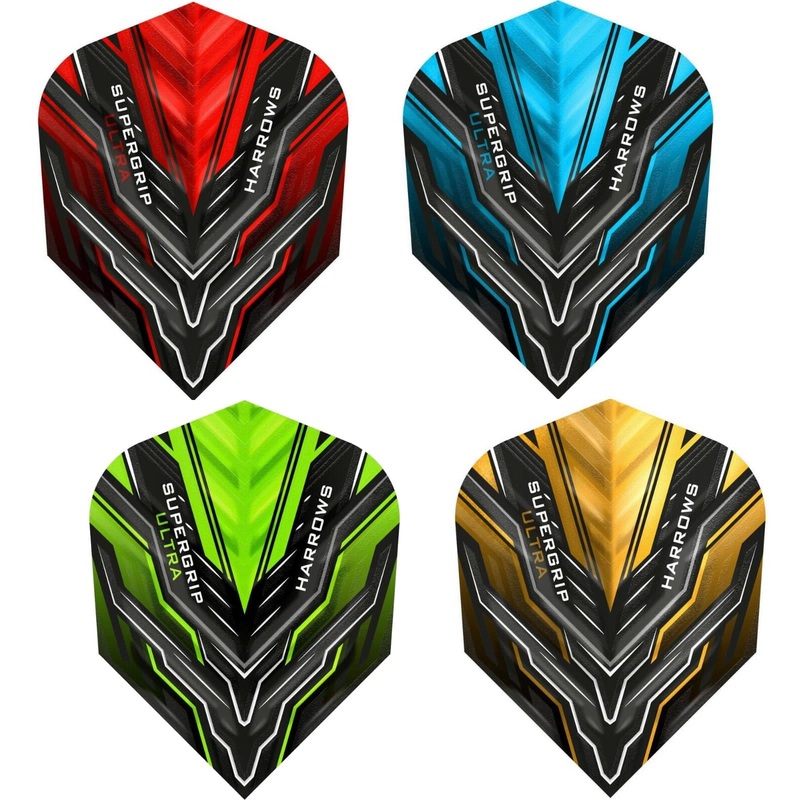 *Harrows Supergrip Ultra Dart Flights – No6 – Std Aqua Blue