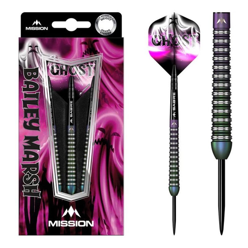 Mission Bailey Marsh 90% Steel Tip Darts The Ghost 23 grams