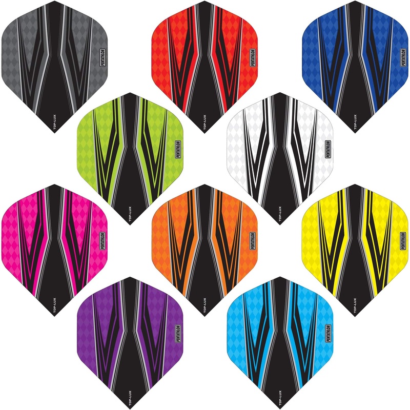 *Pentathlon TDP-Lux Dart Flights – Vision Black Centre – No2 – Std Aqua Blue
