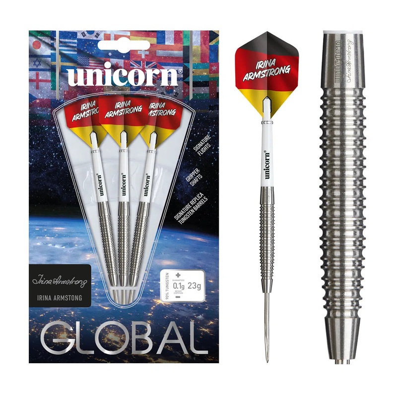 Unicorn Irina Armstrong Global 90% Tungsten Steel Tip Darts 23 GRAM