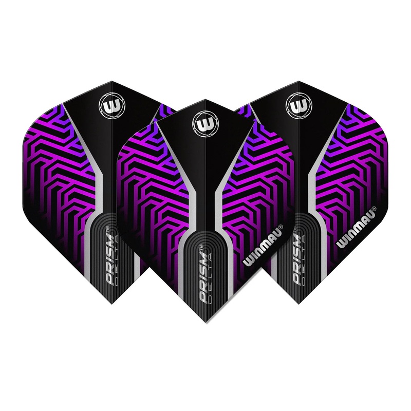 Winmau Prism Delta Kairos Purple Extra Thick Flights Standard 100 Micron Poly metronic extra thick