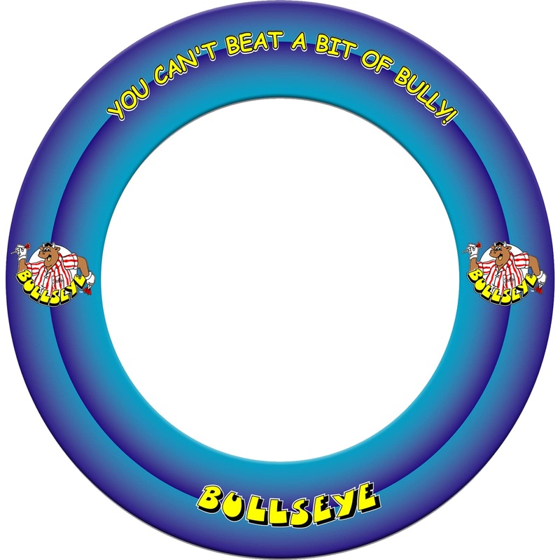 Bullseye Dartboard Surround – Heavy Duty – with Bully Logo – Blue