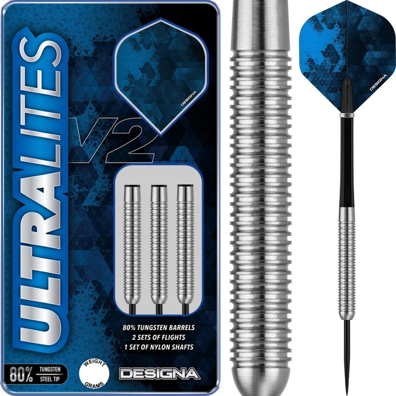 Designa – Ultralites V2 M3 Darts – Steel Tip – 80% Tungsten – 15g 17g 15 grams