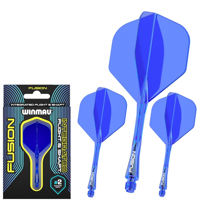 Fusion #2 Integrated Flight & Shaft – Neon Blue Short Blue