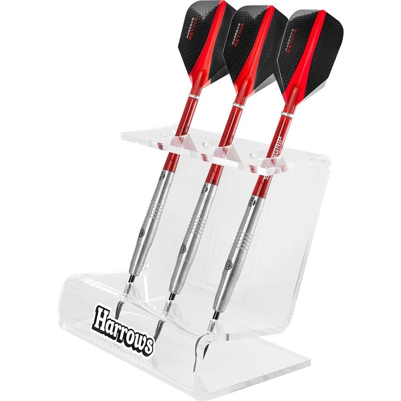 Harrows Acrylic Dart Display Stand – 3 darts – Angled Design – H3