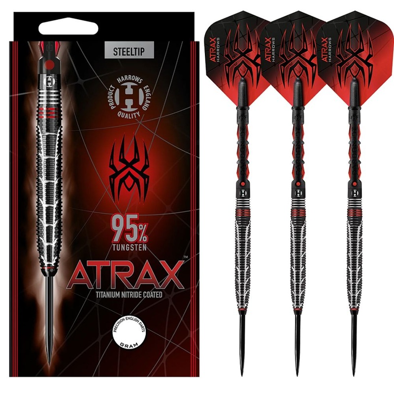 Harrows Atrax 95% Tungsten Steel Tip Darts 21 grams