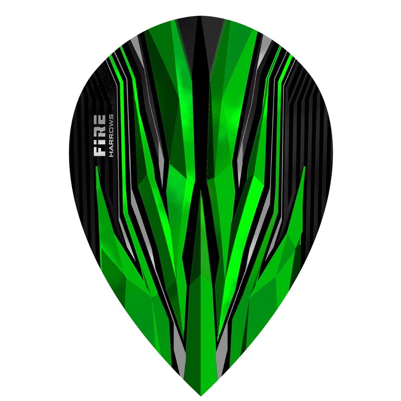 Harrows Fire Green Pear Dart Flights Green
