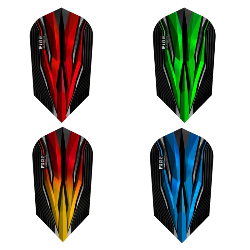 Harrows Fire Slim Dart Flights – 25 SETS Red