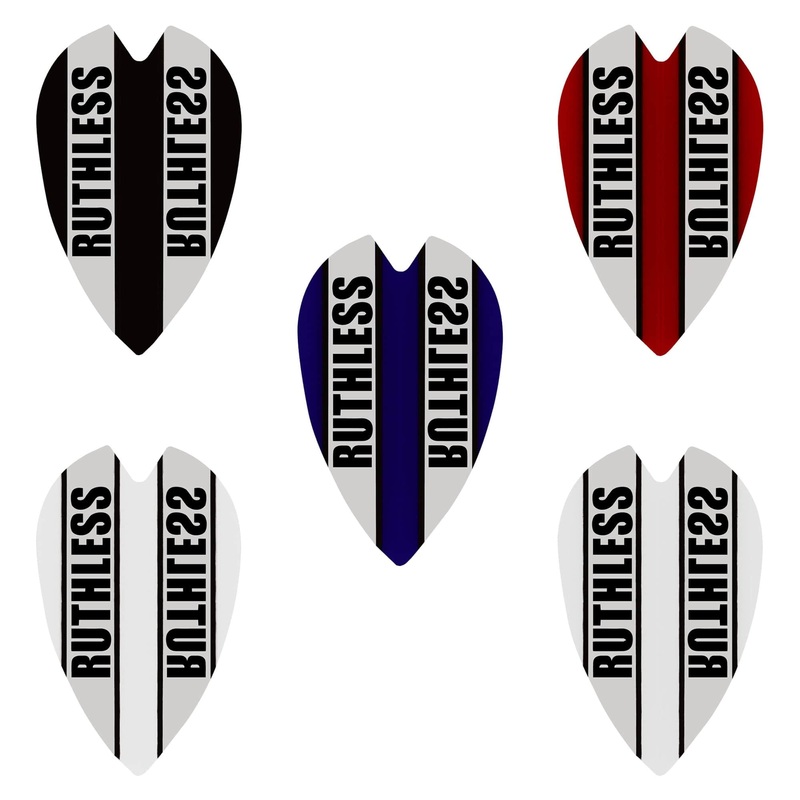 *Ruthless – Clear Panel – Dart Flights – 100 Micron – Mini Retro Black