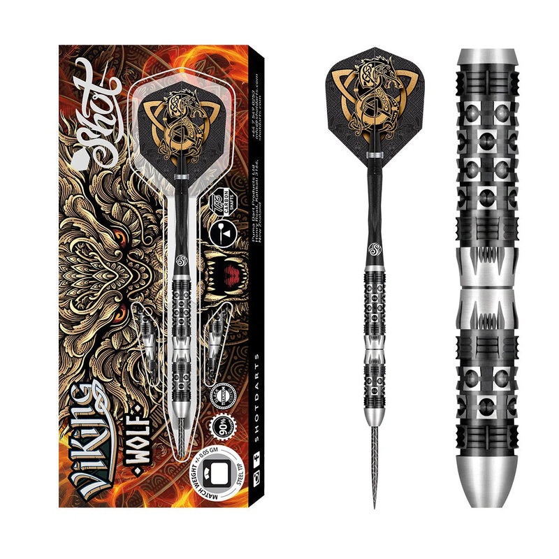 Shot Viking Wolf 90% Tungsten Steel Tip Darts 23 GRAM
