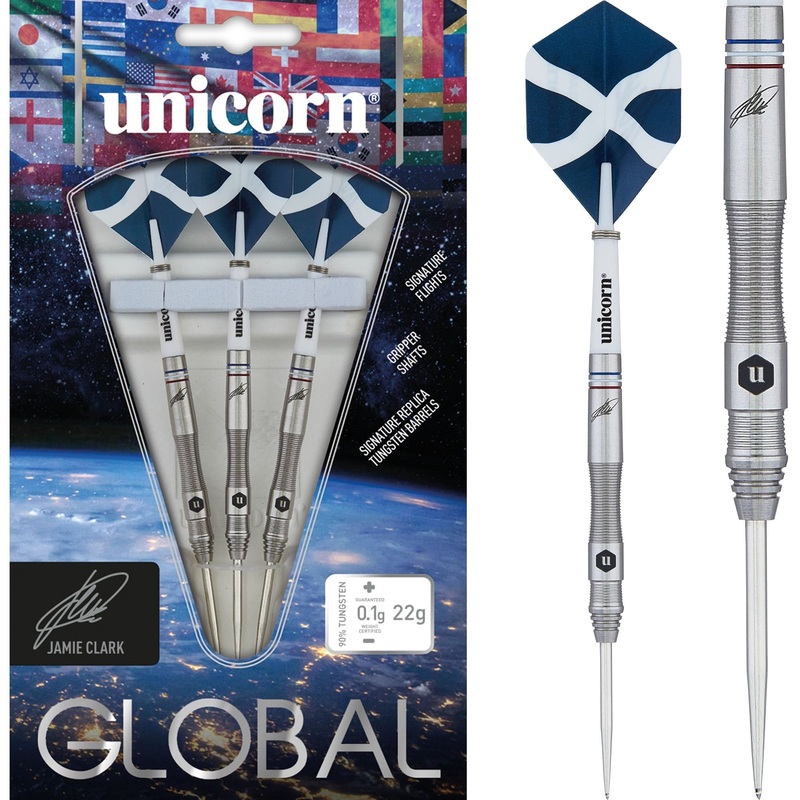 Unicorn Jamie Clark Darts – Steel Tip – Global – Natural 22g