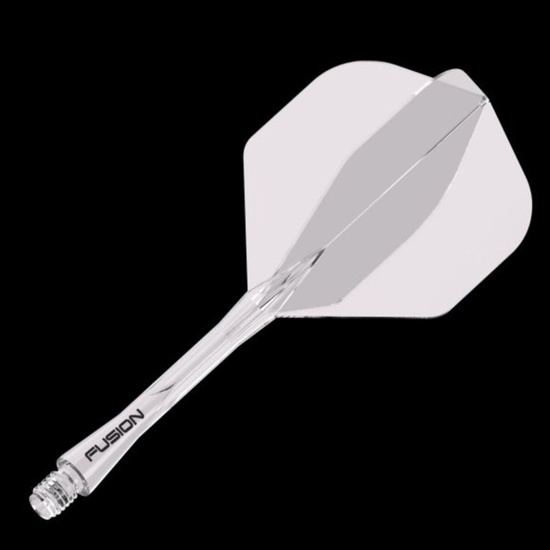 Winmau Fusion Integrated Flight & Shaft #2 Shape – Medium – Clear Clear Medium (34mm in length excluding thread) Polycarbonate