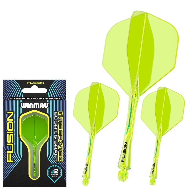 Fusion #2 Integrated Flight & Shaft – Neon Yellow Short Yellow