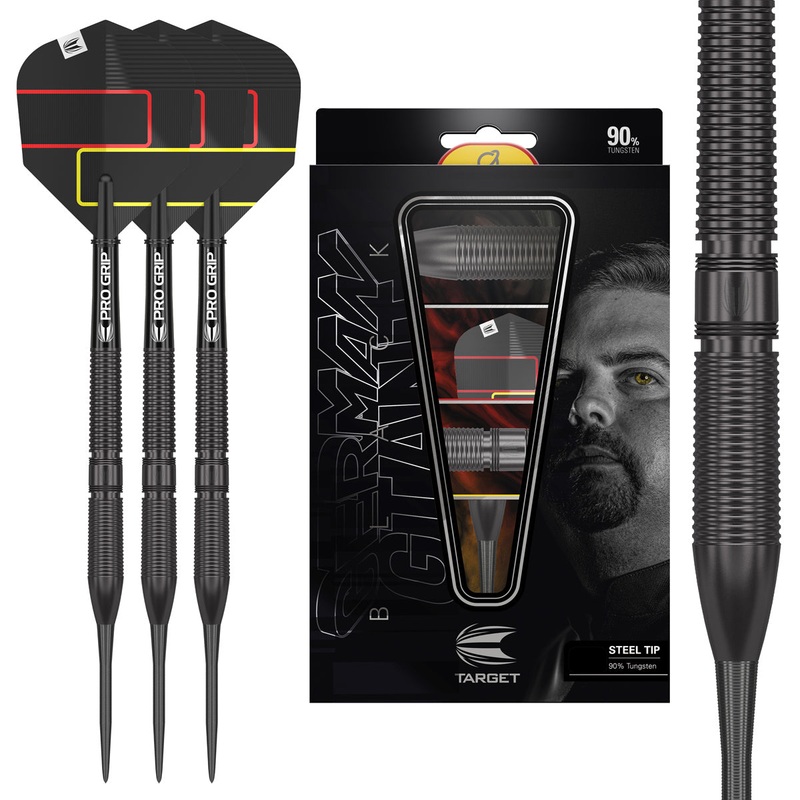 Gabriel Clemens Black 90% Tungsten Steel Tip Darts by Target 21 Gram