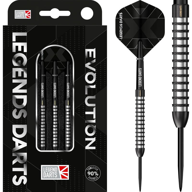 *Legend Darts – Steel Tip – Revolution Series – B11 – Black – Wide Ring 22g